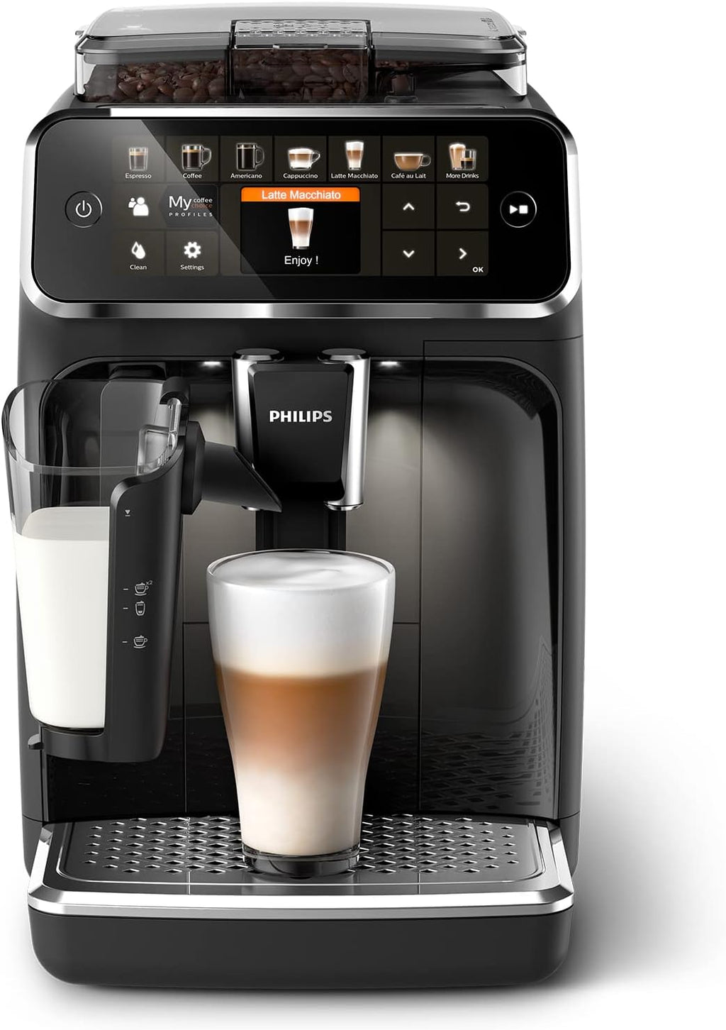 Philips Series 5400 EP5441/50 Kaffeevollautomat, 12 Getränke, LatteGo Milchsystem, TFT-Display, anpassbare Einstellungen