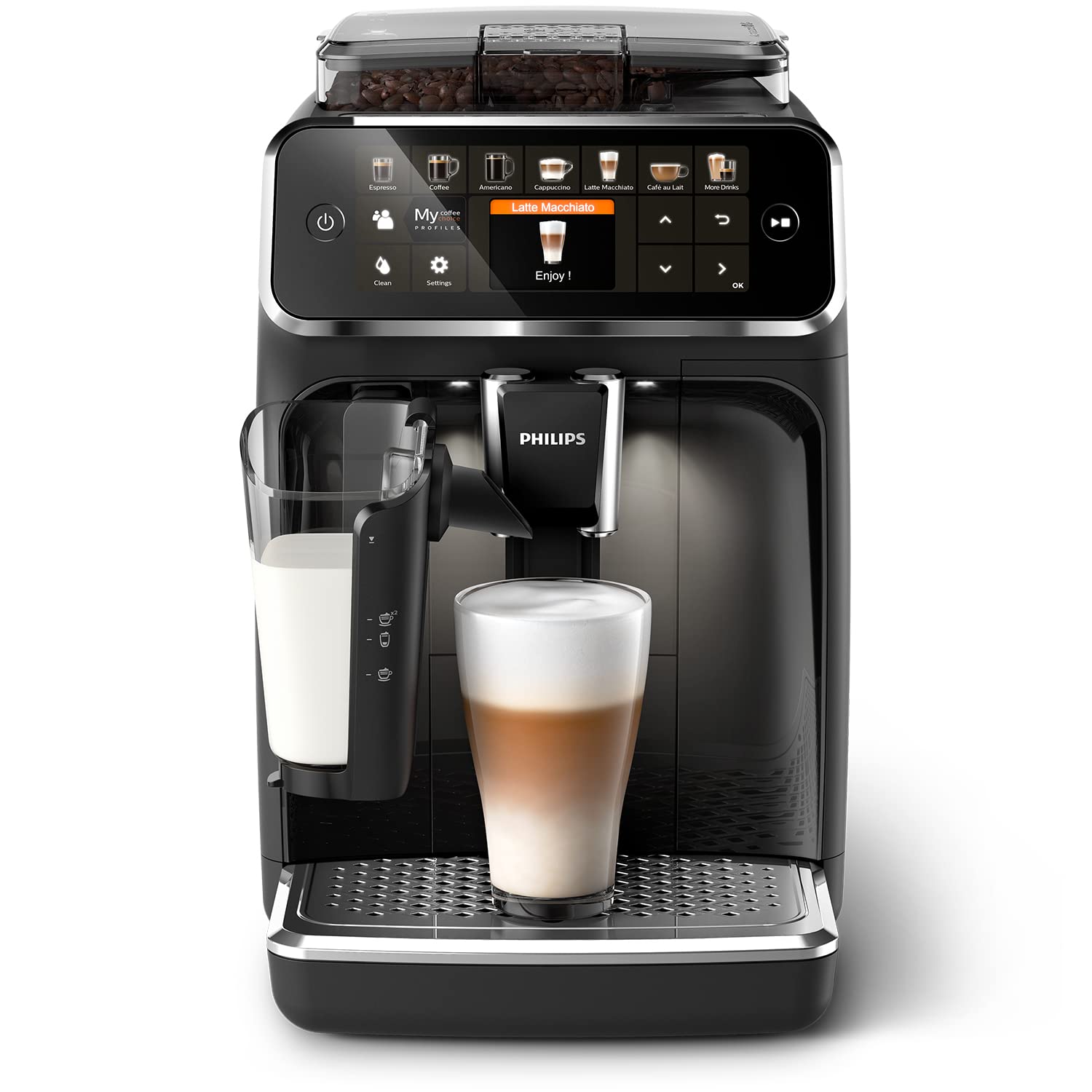 Philips Series 5400 EP5441/50 Kaffeevollautomat, 12 Getränke, LatteGo Milchsystem, TFT-Display, anpassbare Einstellungen