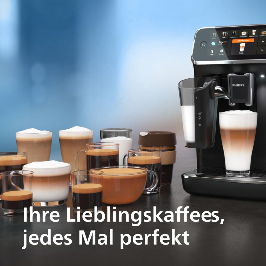 Philips Series 5400 EP5441/50 Kaffeevollautomat, 12 Getränke, LatteGo Milchsystem, TFT-Display, anpassbare Einstellungen